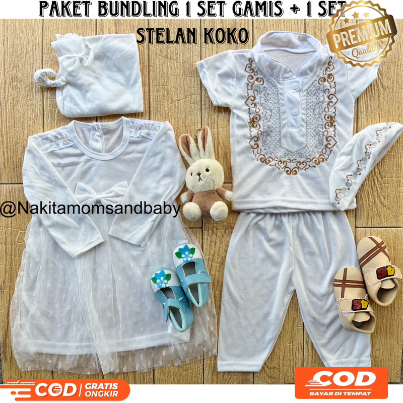 Paket Bundling Koko dan Gamis Bayi Newborn SNI