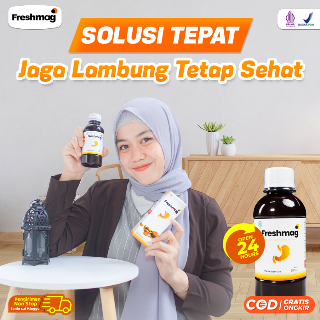 

Freshmag Atasi Maag Asam Infeksi Lambung & Mengobati Saluran Original Paket 2 Botol