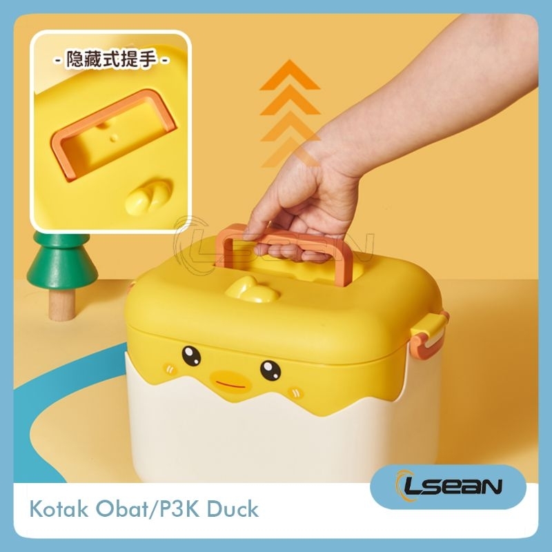 KOTAK OBAT PENYIMPANAN STORAGE MEDICINE BOX MULTIFUNGSI MOTIF DUCK