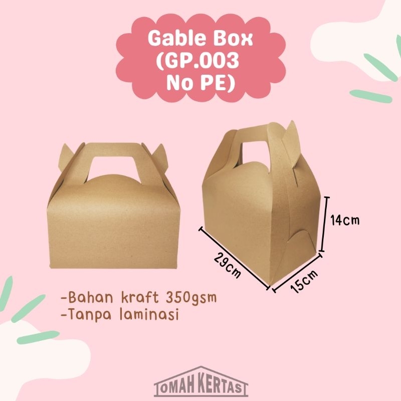 Gable Box(GP.003 No PE)/ Goodie Bag/ Box Hampers