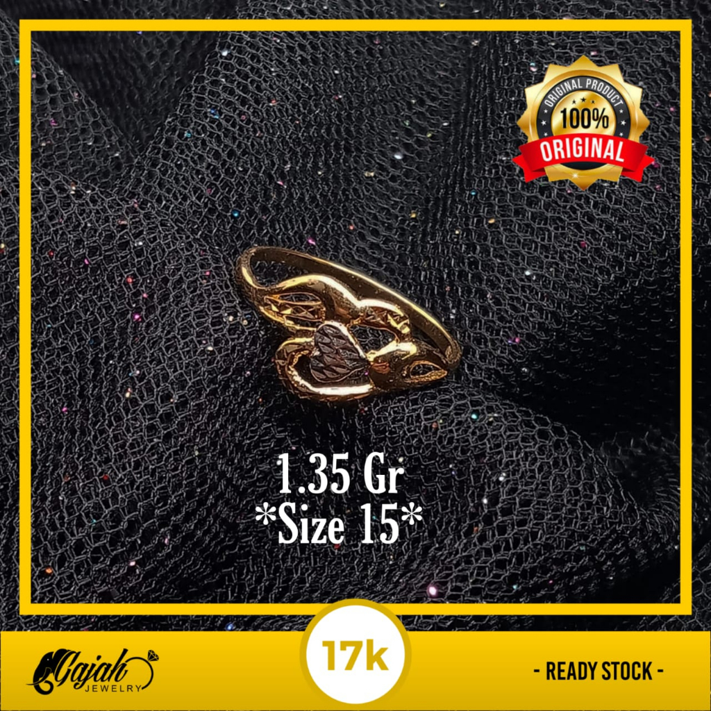 Cincin Emas 17K - 1.35 Gr Kadar 750 - 4749