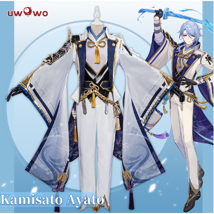 UWOWO Ayato Cosplay Game Genshin Impact Cosplay Kamisato Ayato Male Inazuma Cosplay Costume