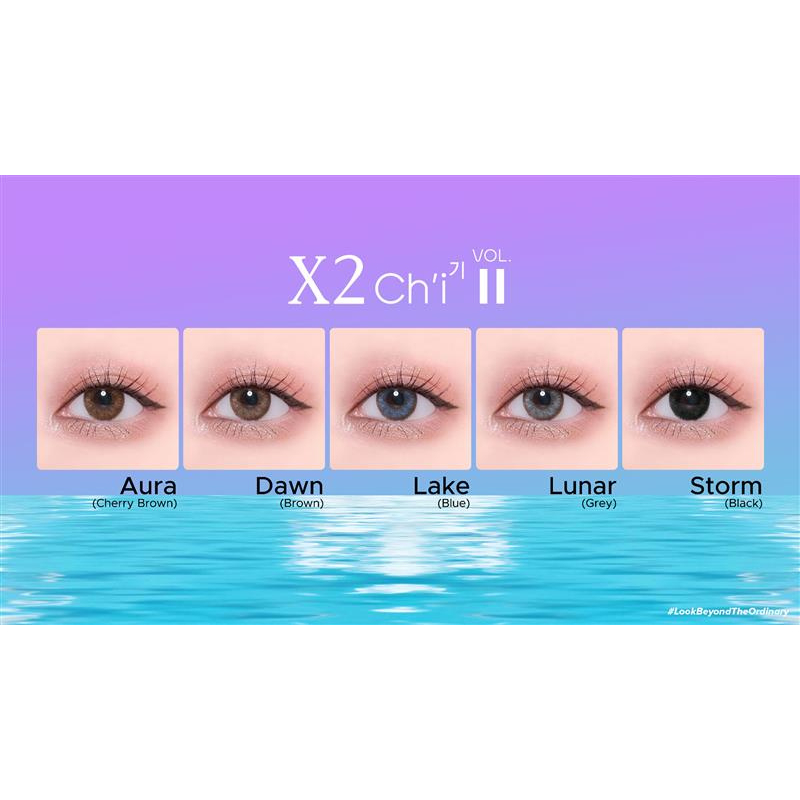 X2 CHI Vol II Lunar (Grey) Monthly Softlens Warna