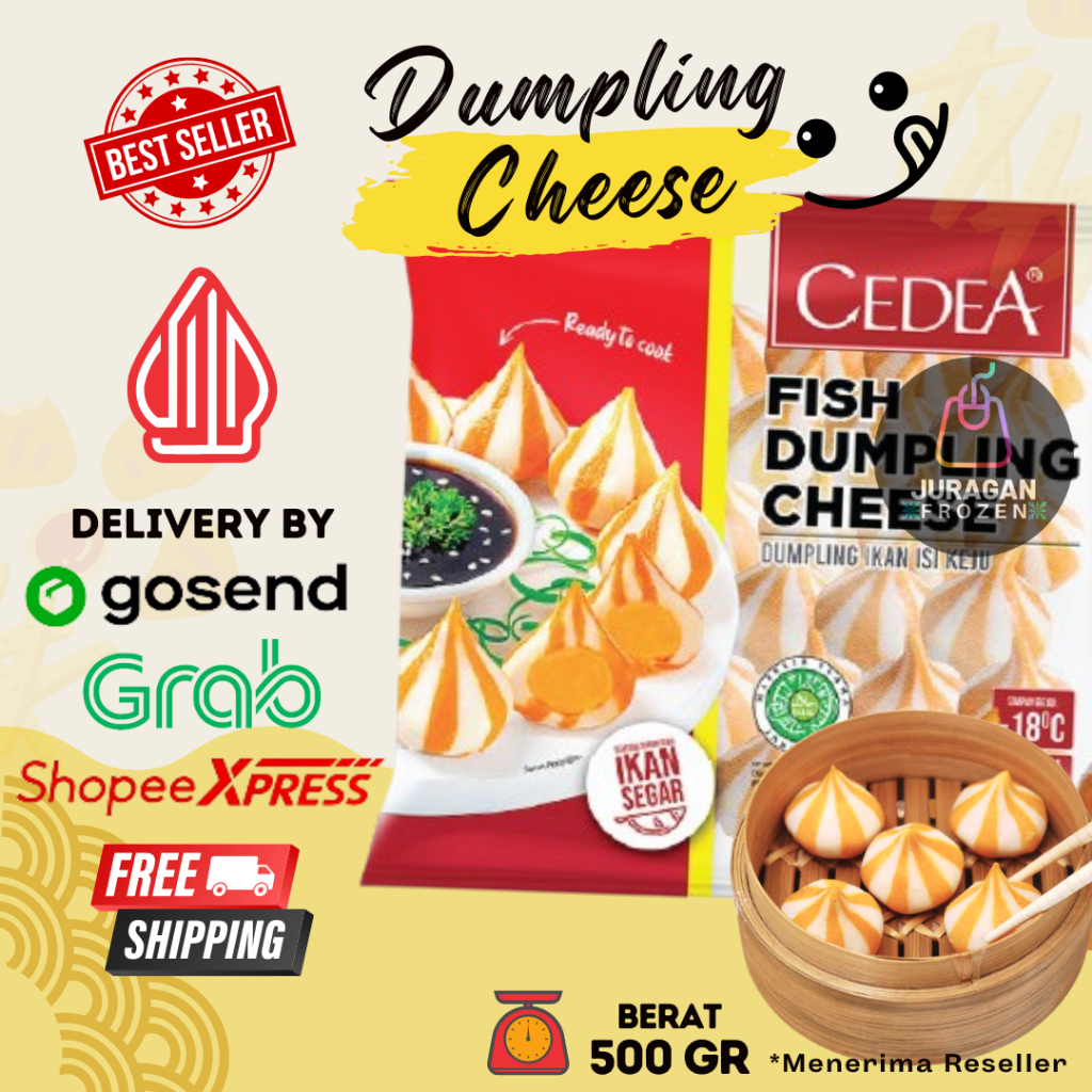 

CEDEA DUMPLING FISH ISI KEJU / FISH DUMPLING CHEESE FROZEN / DUMPLING IKAN HALAL 500GR