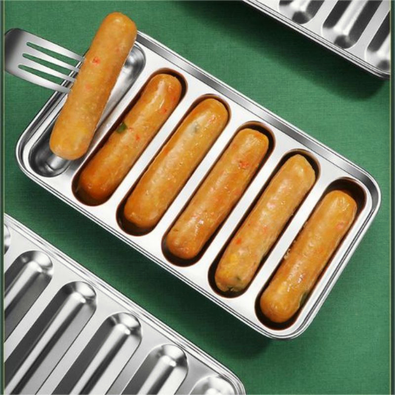 Cetakan Sosis Mold Bahan Stainless Steel 6 Lubang Cetakan Sostel / Sausage Mold Telur / Cetakan Hot Dog Cetakan Hotdog