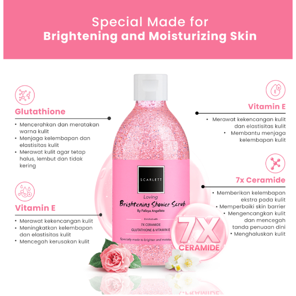 SCARLETT Whitening Loving SERIES | Body Lotion - Body Cream- Body Serum - Body Scrub - Shower Scrub