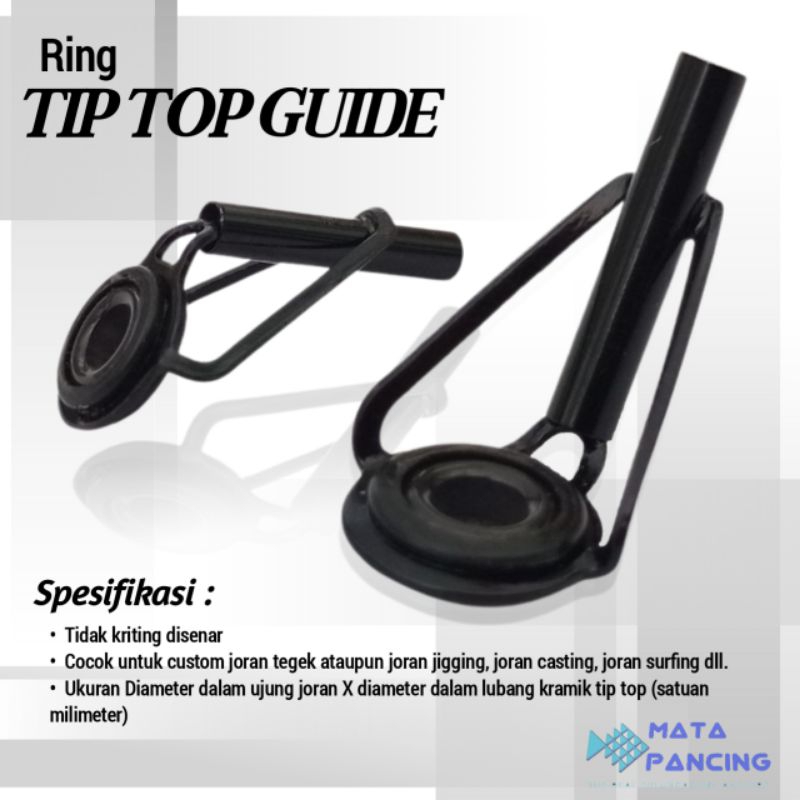 Ring guide joran tip top untuk ujung joran custom, jigging, casting, surfing, tegek