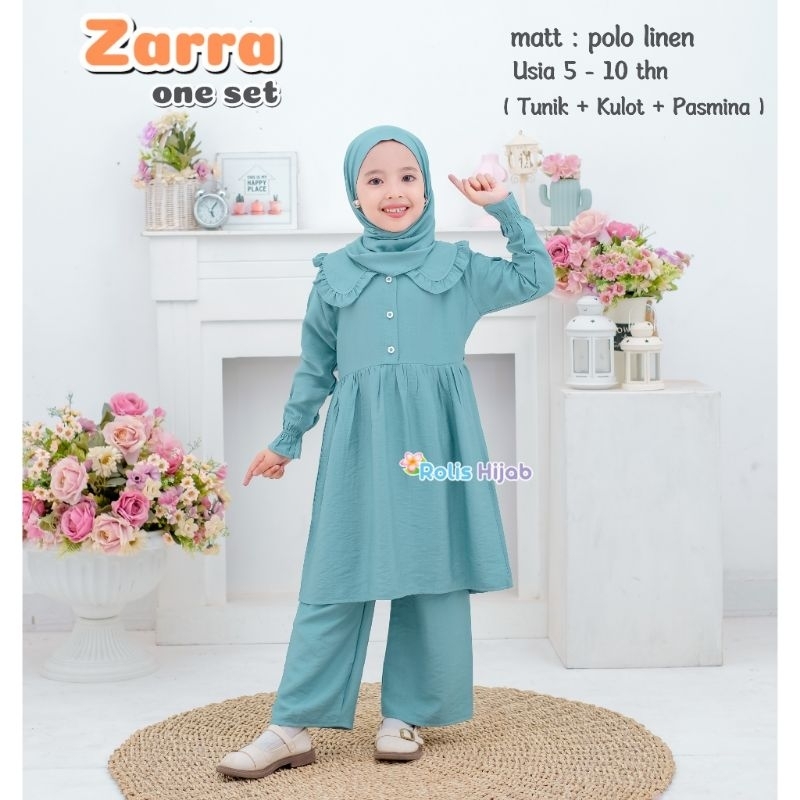 ZARRA ONE SET/PAKAIAN ANAK PEREMPUAN/STELAN ANAK PEREMPUAN