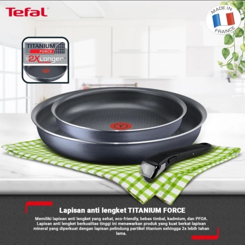 LIMITED PROMO !! TEFAL Ingenio Elegance Set 3 Pcs Wajan Panci Anti Lengket Ori