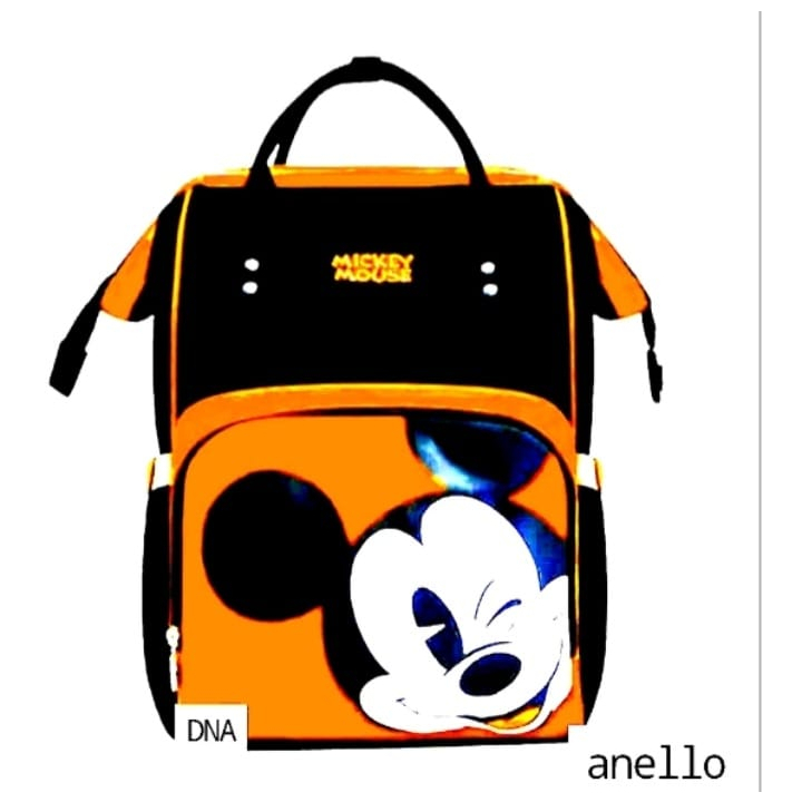 &quot;aurabagss&quot; - Ransel Anak Anello Motif Mickey Merah Hitam / Backpack Anello mickey kanvas Termurah / Ransel Anak Unisex / Backpack Anello Mickey Mouse Terlucu / Tas Anak / Ransel Anak / Diapers Bag