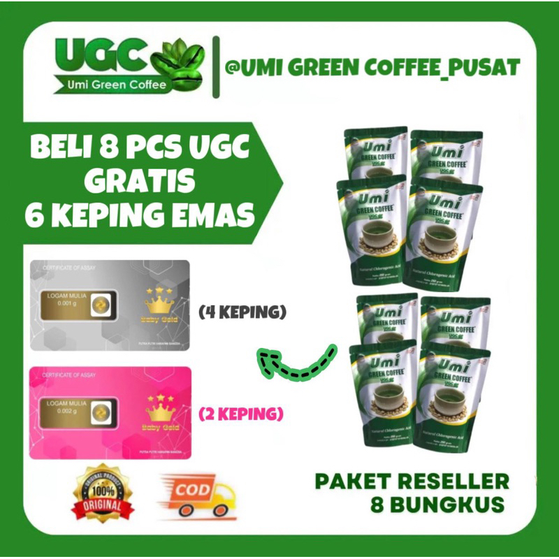 Umi Green Coffee Pelangsing Paket Hemat 8pcs