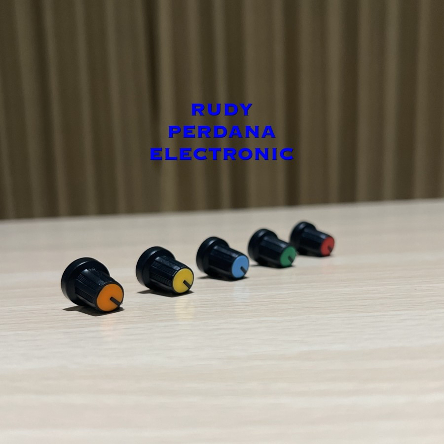 KNOP KNOB TUTUP POTENSIO MIXER PLASTIK WARNA WARNI 15x18 15 18 MM