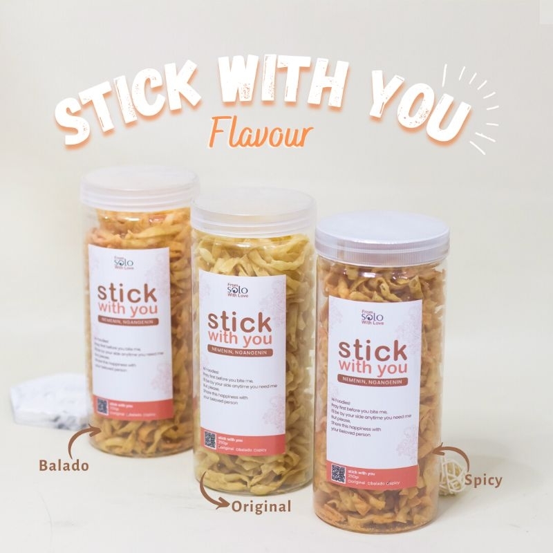 

STICK WITH YOU Cheese Stick Paket Bandling 1 pack 3 x 235 gram Toples Plastik Stik Keju Renyah Aneka Rasa