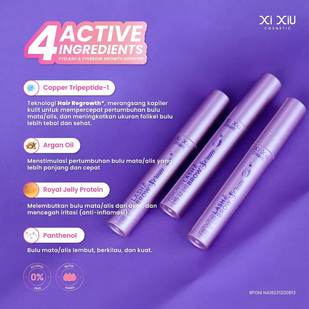 XI XIU DIVINE EYELASH &amp; EYEBROW SERUM - BPOM - SERUM BULU MATA XIXIU - SERUM ALIS