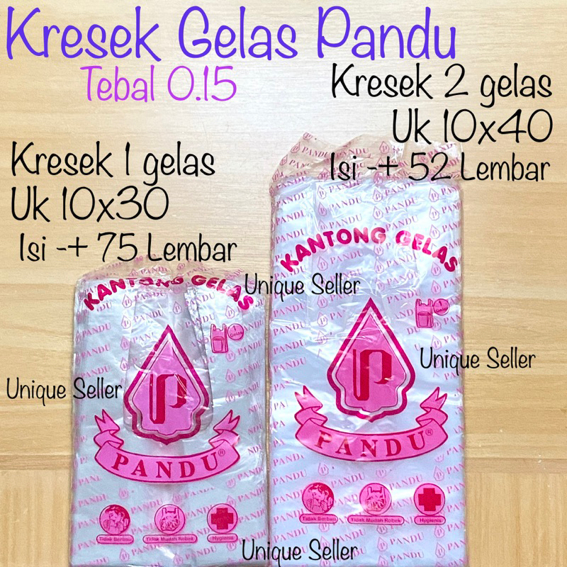 Kresek 1 Gelas isi 75 merk PANDU / Kresek 2 Gelas isi 52 Merk PANDU / Kantong Kresek Transparan 10x30 untuk 1 Gelas Pop ice isi 100 / Kresek Transparan 10x40 untuk 2 Gelas Pop ice / Kantong Plastik Take Away HD 1 &amp; 2 Gelas Oz Natural Idola Joyoboyo