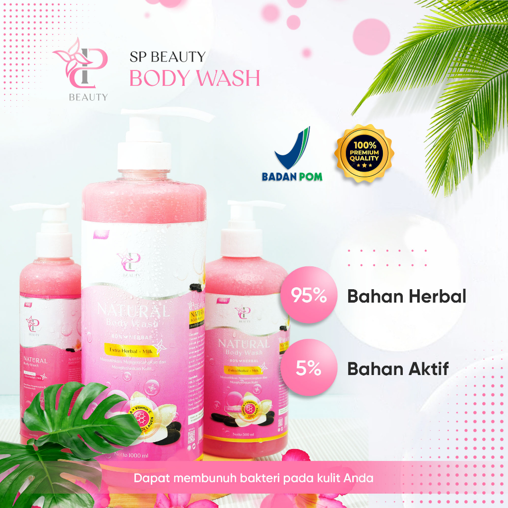 Sp Beauty Body Wash sabun cair herbal body spa Extra vitamin C. A &amp; Collagen. - Sabun mandi cair pemutih badan sabun cair pemutih .sabun cair herbal body spa