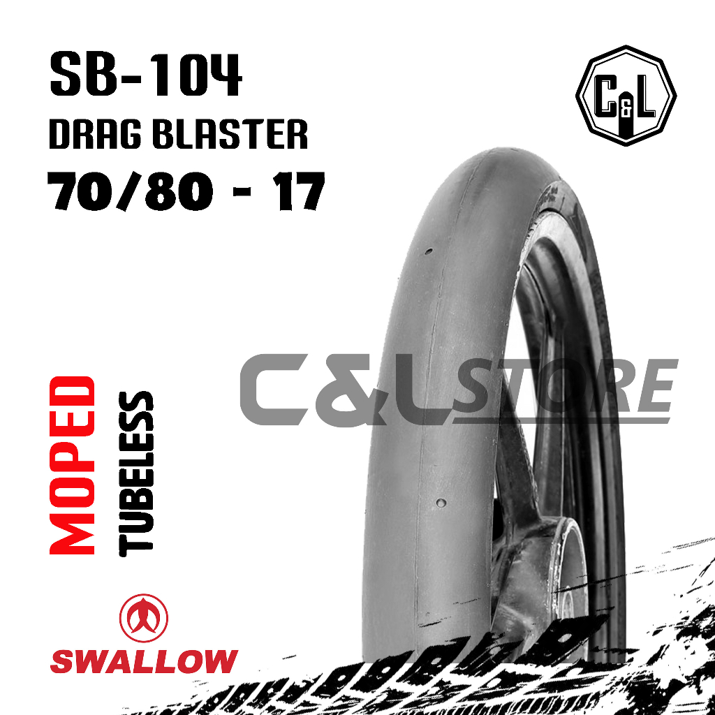 BAN LUAR MOTOR SWALLOW 70/80-17 RING 17 SB-104 DRAG BLASTER TUBELESS