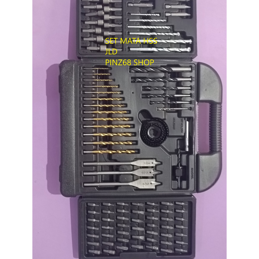 JLD SET FULL 100 MATA BOR HSS KIPAS BESI KAYU BETON HOLESAW OBENG JLD