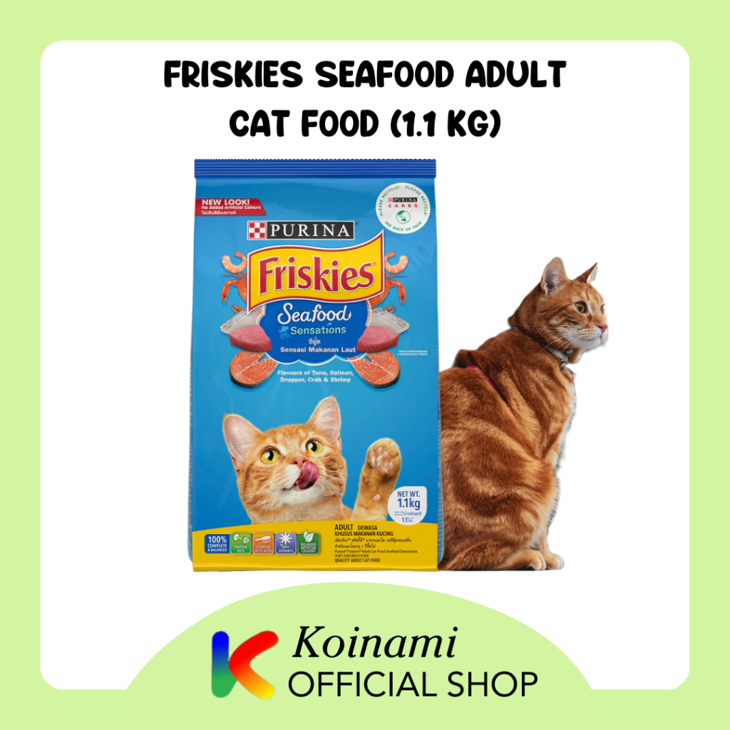 FRISKIES 1.1kg ADULT SEAFOOD SENSATION / pakan kucing / makanan hewan / cat food / dray food