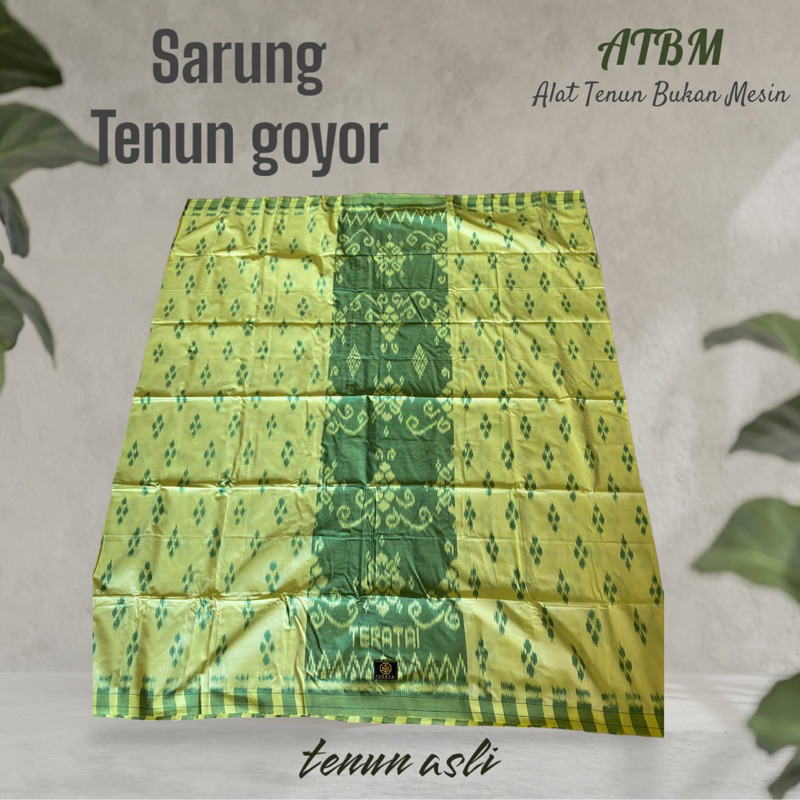 Sarung tenun goyor jahit tengah asli-ATBM Alat Tenun Bukan Mesin-motiv khas Bali loloan