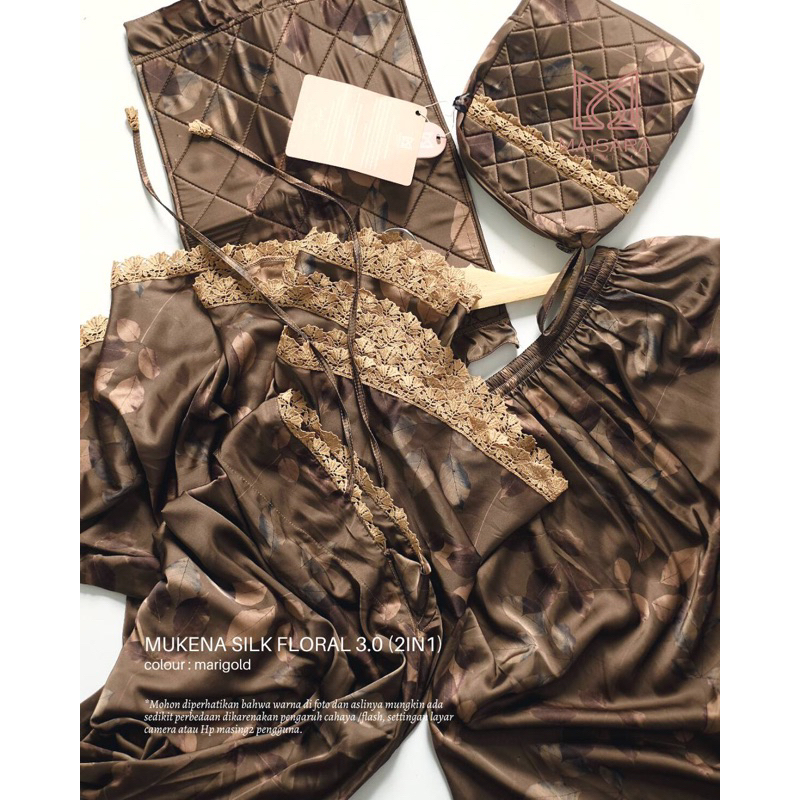 MUKENA SILK FLORAL 3.0 MARIGOLD MAISARA PREMIUM