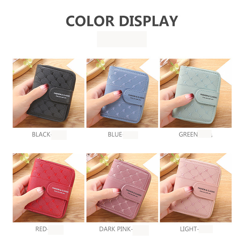 Dompet Lipat Mini Wanita Cute Fashion Wanita Dompet leather
