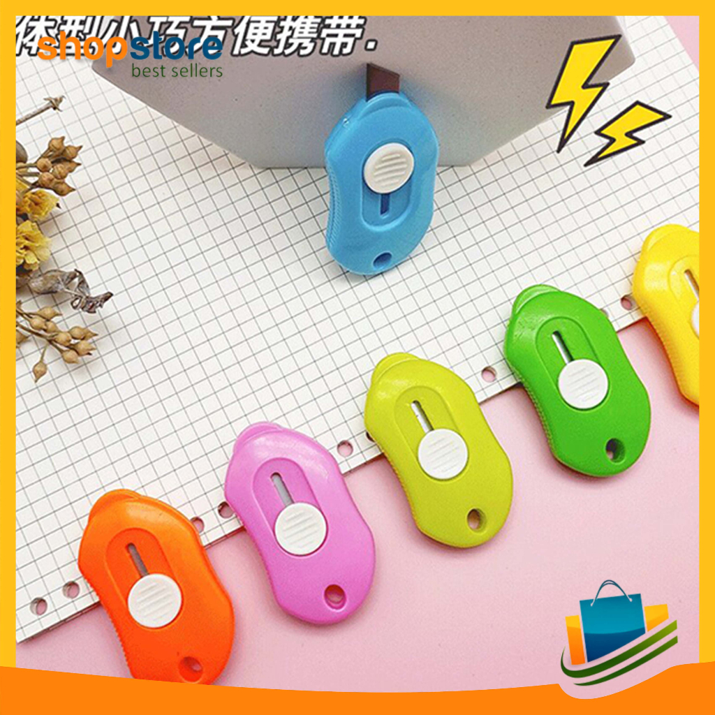 

Cutter Sekolah Import Cutter Mini Portable Pisau Pemotong Kertas COD 793