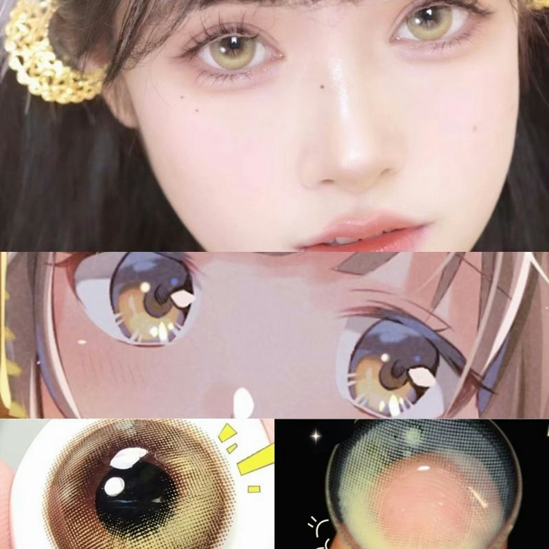 [✅COD] MYSTICEYES SOFTLENS ANIME COSPLAY LENSA KONTAK CARDCAPTOR YELLOW 14.5MM (NORMAL)