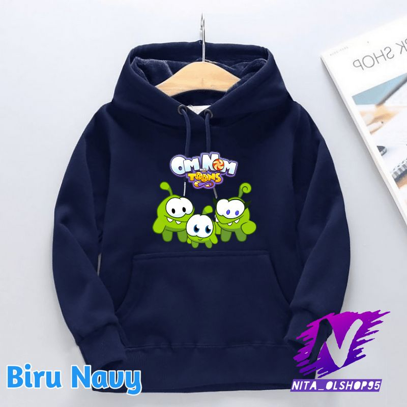 jaket hoodie sweater anak om nom hoodie omnom toons