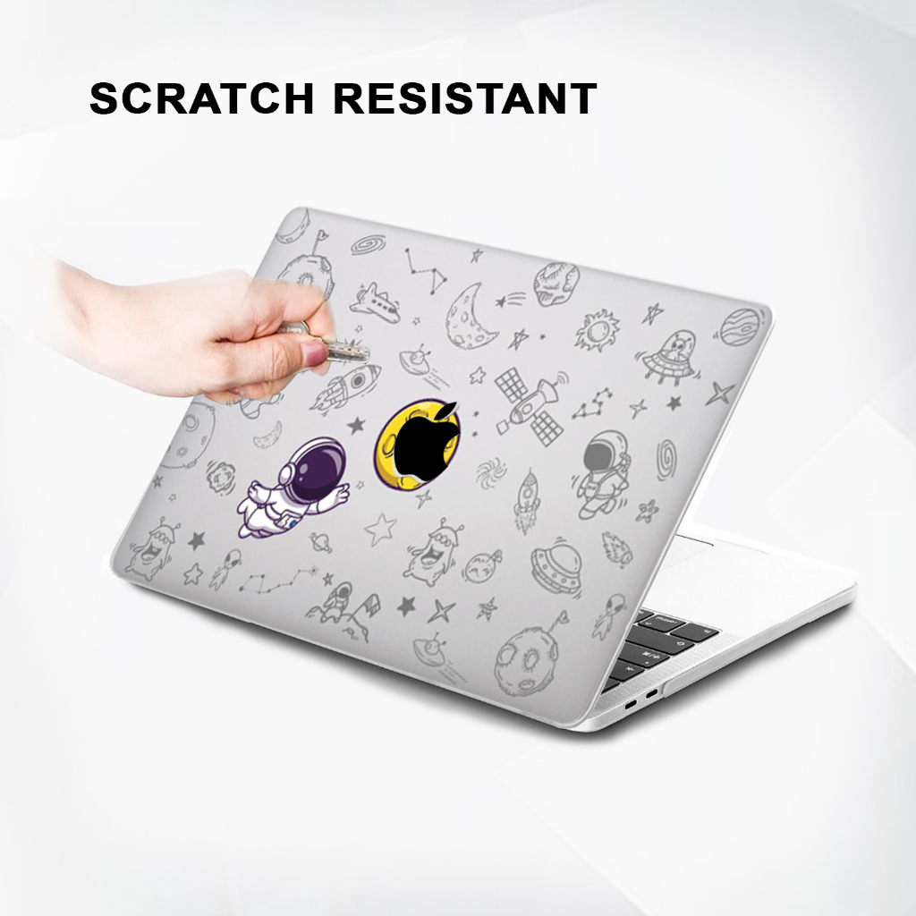 Case Casing Protective Pelindung Laptop Macbook Air Pro 13 M1 2017 2018 2019 2020 2021 A1932 A2179 A2337 A2681 A1706 A1708 A1989 A2159 A2251 A2289 A2338 Gambar Astronot Planet Bulan Lunar Luar Angkasa Bumi Motif Lucu Hardcase Murah