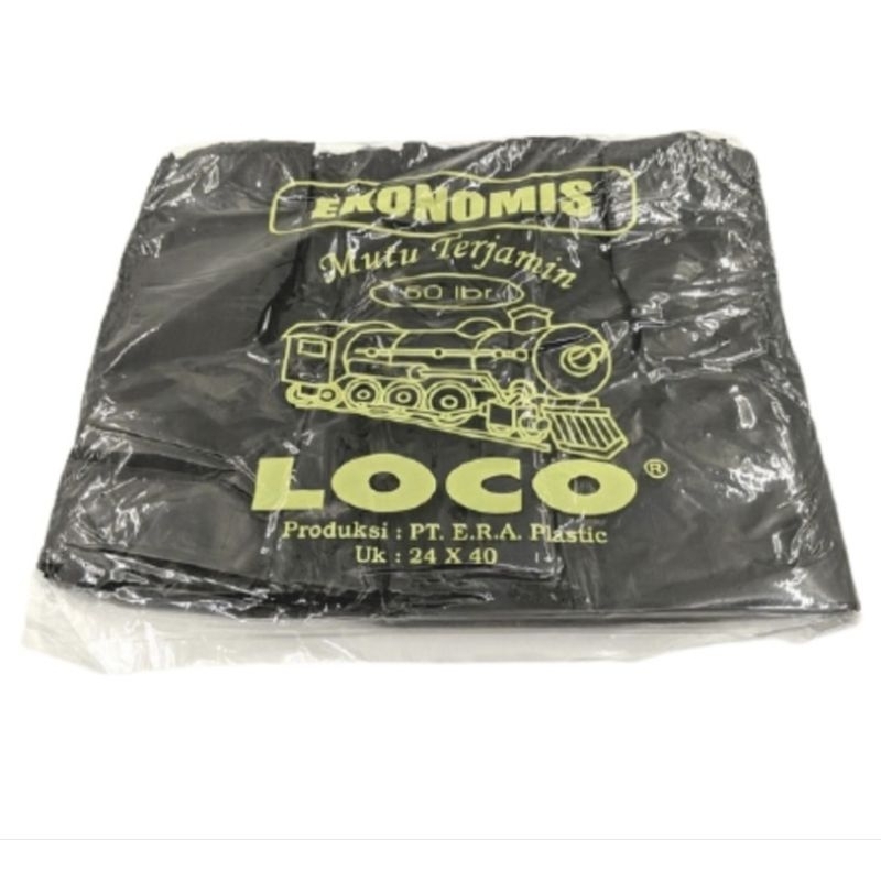 KANTONG PLASTIK LOCO EKONOMIS 24 HITAM