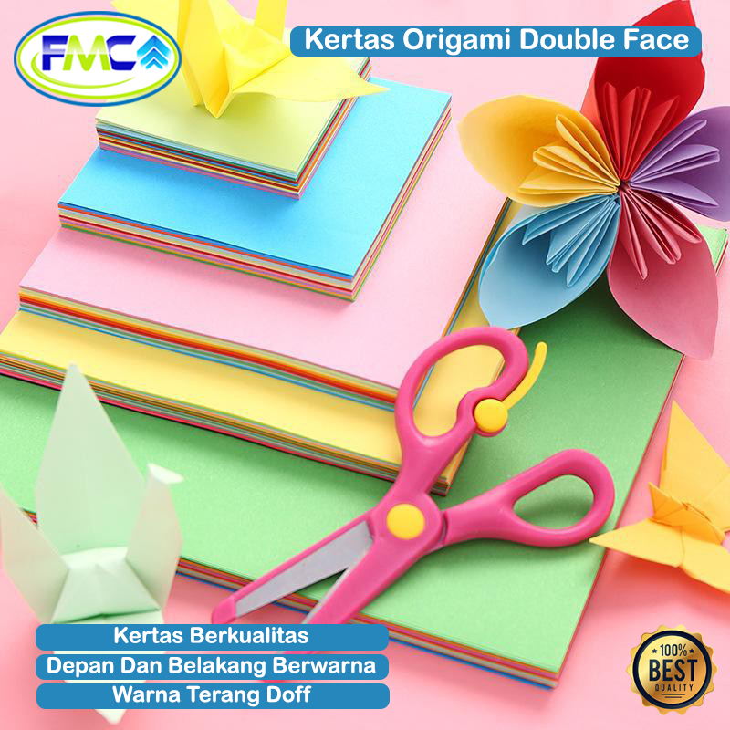 Kertas Origami Warna Pastel 2 Sisi Lembar Warna Warni Origami Paper Kerajinan Kreasi DIY Serbaguna