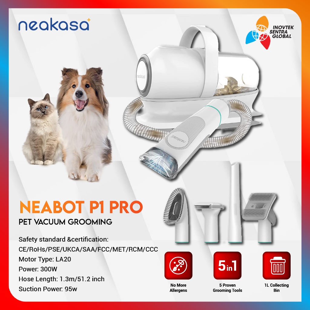 Neakasa by Neabot Pet Grooming Kit P1 Pro Vacuum Cleaner Bulu Hewan