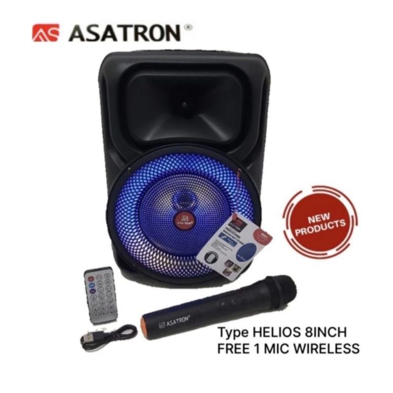 speaker meeting wireles porteble Asatron Helios 8 ", 1 mic wireless, garansi .