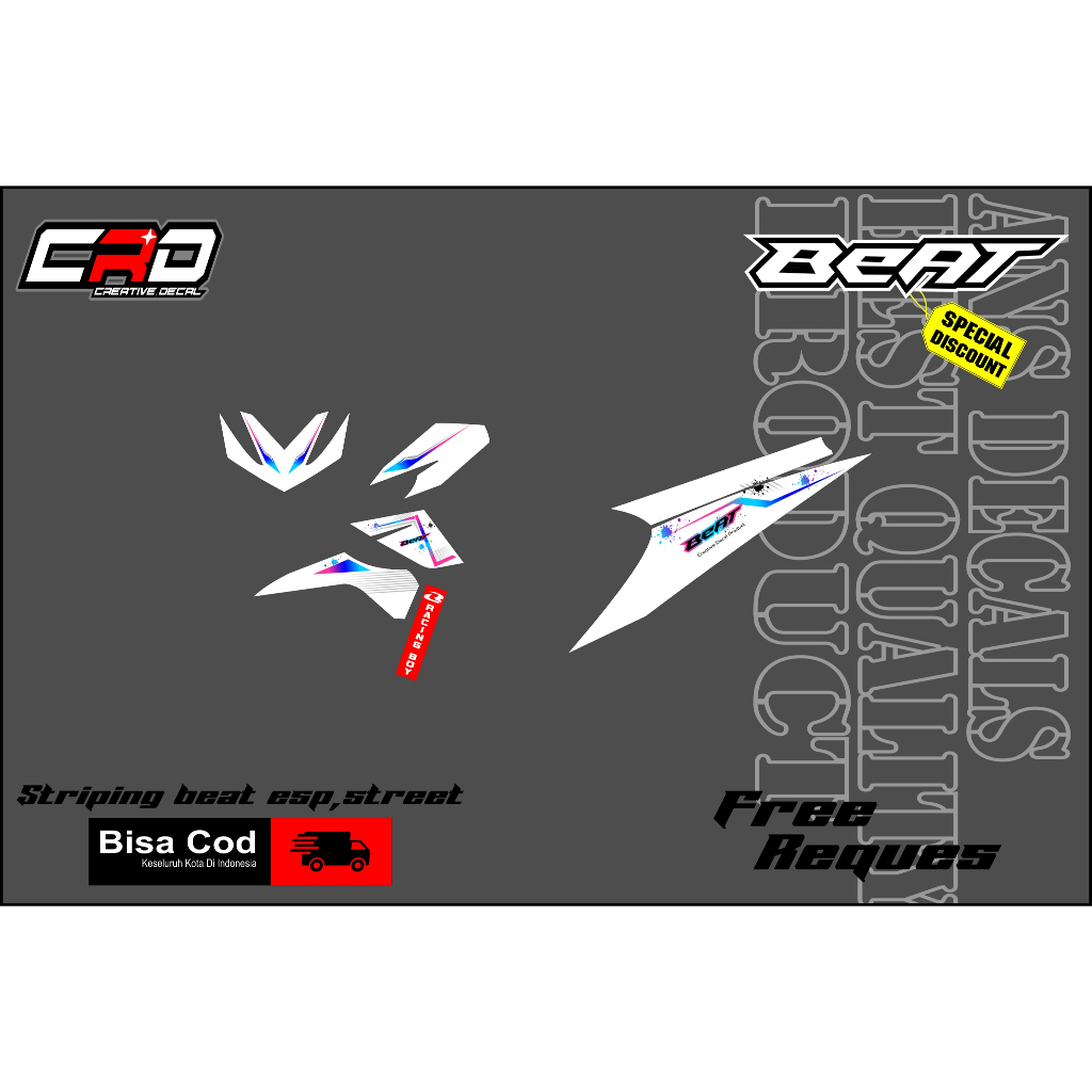 striping beat karbu keren / striping beat transparan