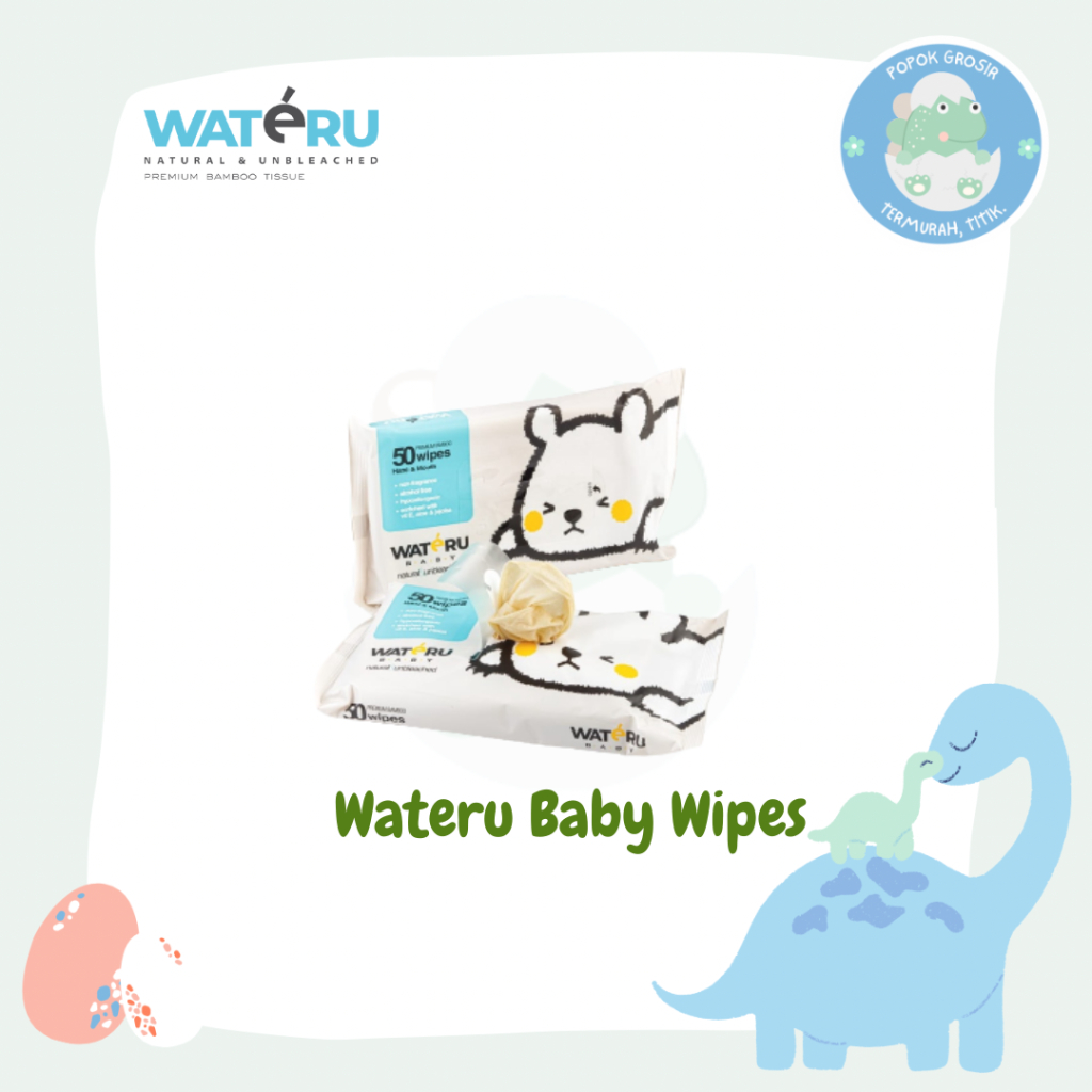 WATERU Bamboo Baby Wipes/Bambu Hand &amp; Mouth 50s