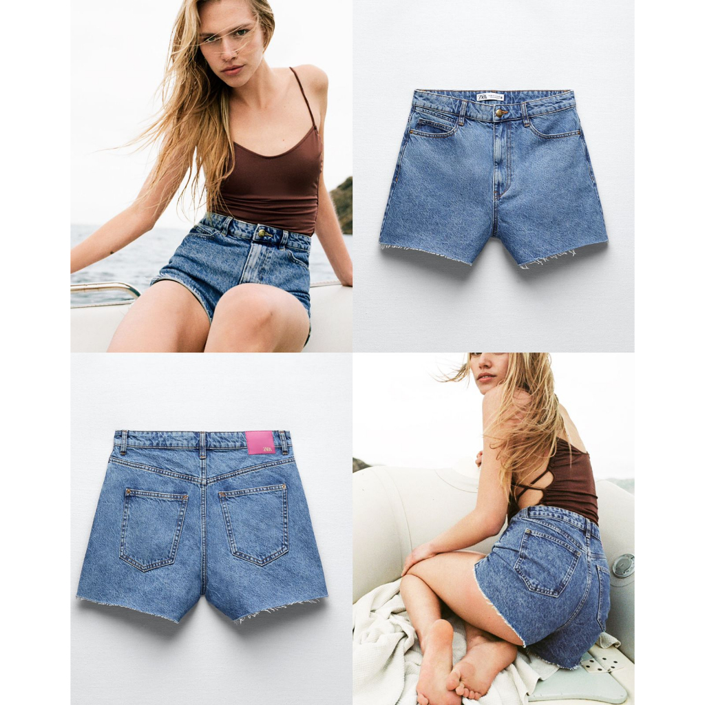 Zara High Rise Denim Shorts