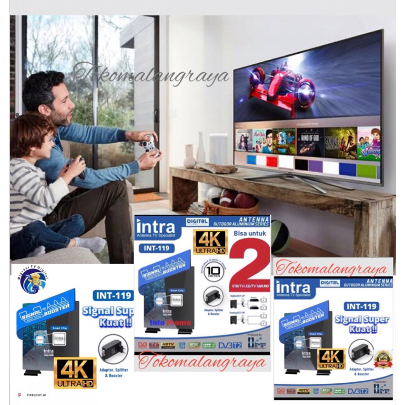 antena digital indoor outdoor merk intra