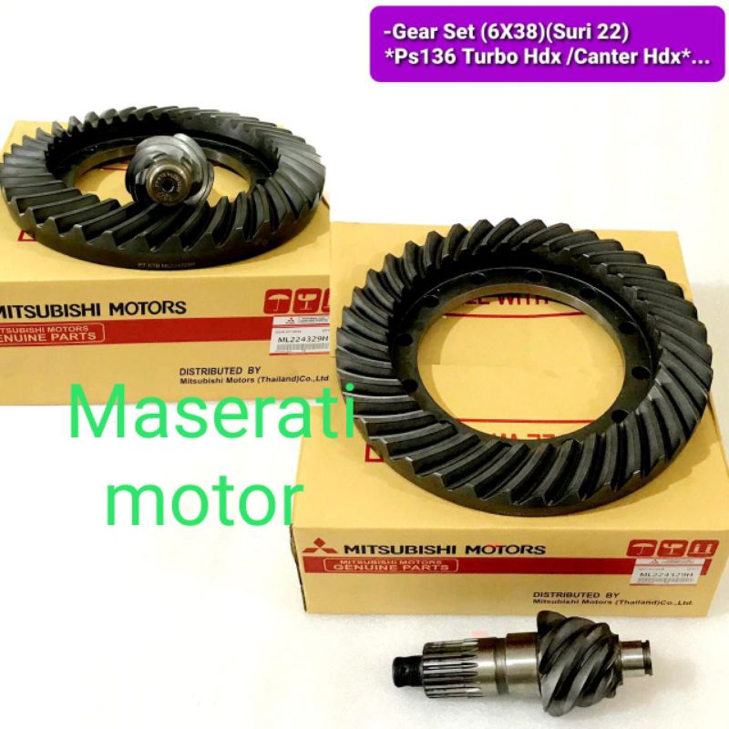 GEAR SET/GIGI GARDAN 6X38 SURI 22, PS136 TURBO HDX/CANTER HDX,ASLI ORIGINAL MITSUBISHI GRESS BARU