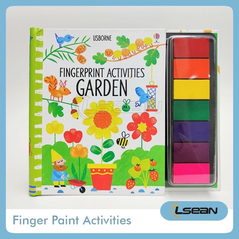 USBORNE FINGER PAINT RUBBER STAMP KIDS ACTIVITY BOOK Mainan Edukasi