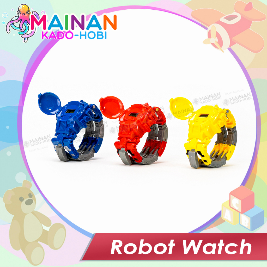 HADIAH UALNG TAHUN MAINAN ANAK JAM TANGAN ROBOT TRANSFORMER