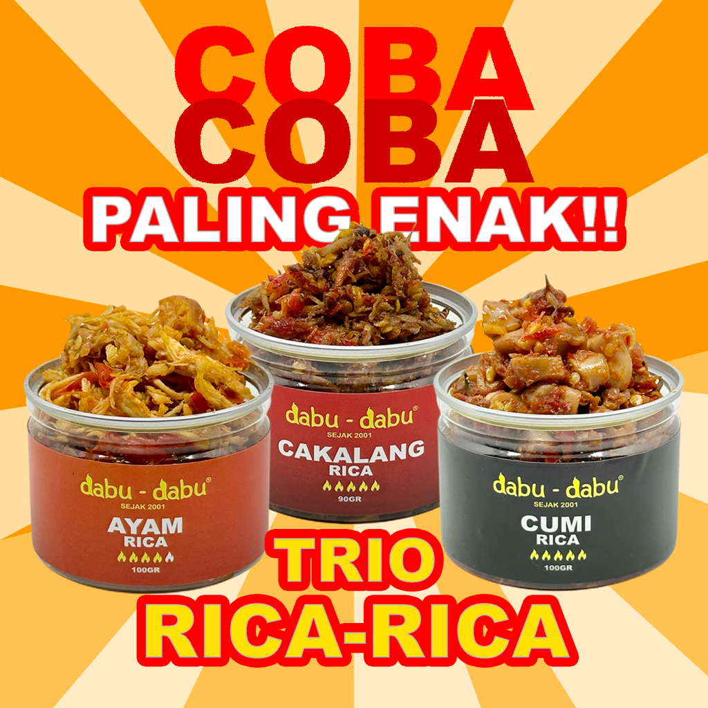 

Trio RICA-RICA (Cakalang, Cumi dan Ayam Rica) by DABU-DABU DABU2x
