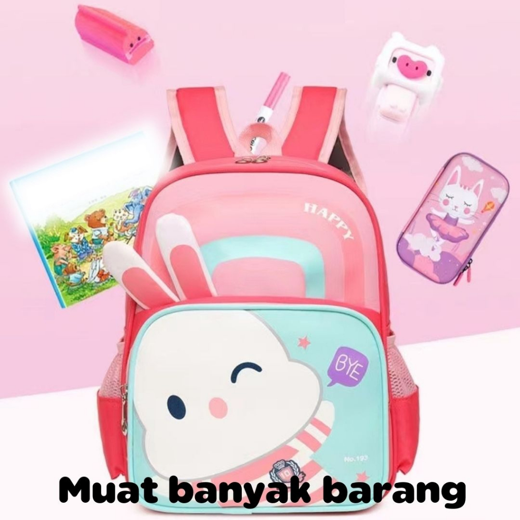 [M.Toys] Tas Ransel Anak Sekolah Gambar Karakter Hewan Lucu BUat Paud dan TK Kualitas Import Premium -M0240