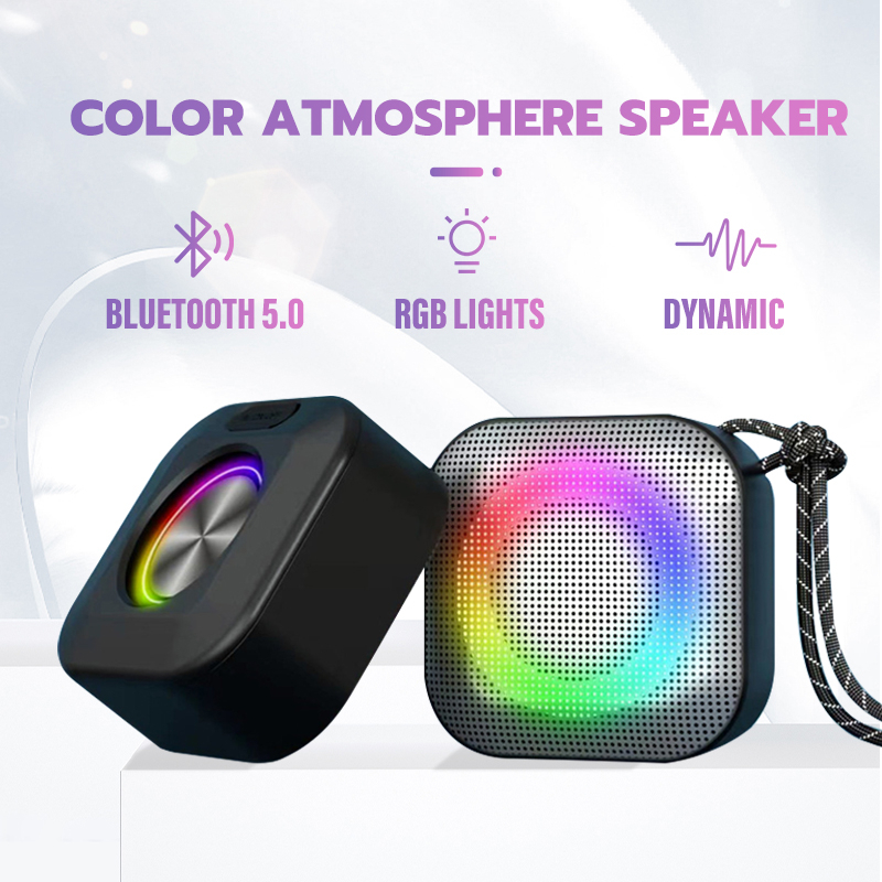 【COD】MMS-68 Bluetooth Speaker V5.0 Mini Portable Speaker RGB lights With Lanyard Bluetooth Speaker - S29