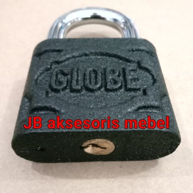 GEMBOK HITAM KUNINGAN 40 mm GLOBE / GEMBOK PAGAR TOKO 4 cm