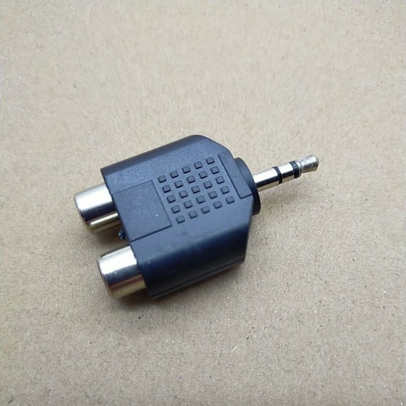 Converter jek mini stereo to 2 cover RCA