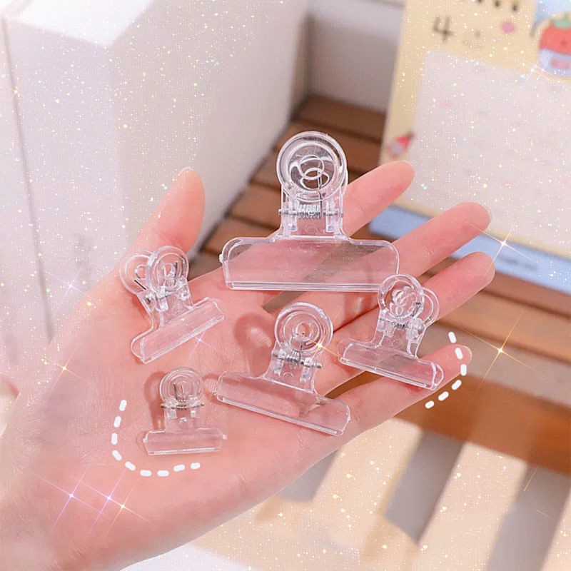 

[BISA COD] CUTE TRANSPARANT PAPER CLIP - JEPITAN KERTAS BENING - 1PCS JEPITAN KERTAS