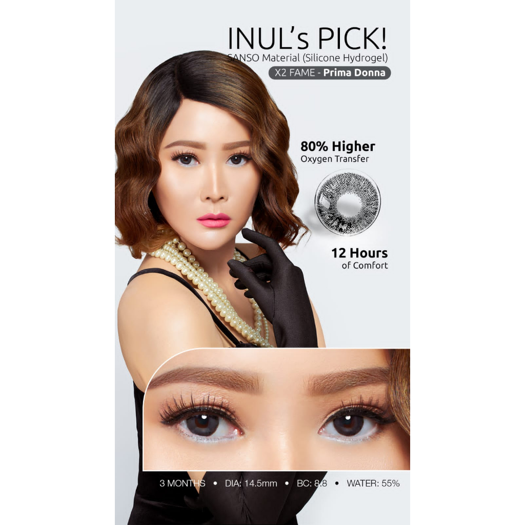 SOFTLENS X2 FAME X INUL DARATISTA ( CLEOPATRA BROWN -0.50 S.D -10.00 ) BY EXOTICON