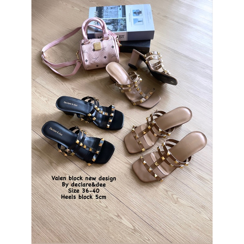 DECLARE&amp;DEE HEELS WANITA STUDDED 5 CM