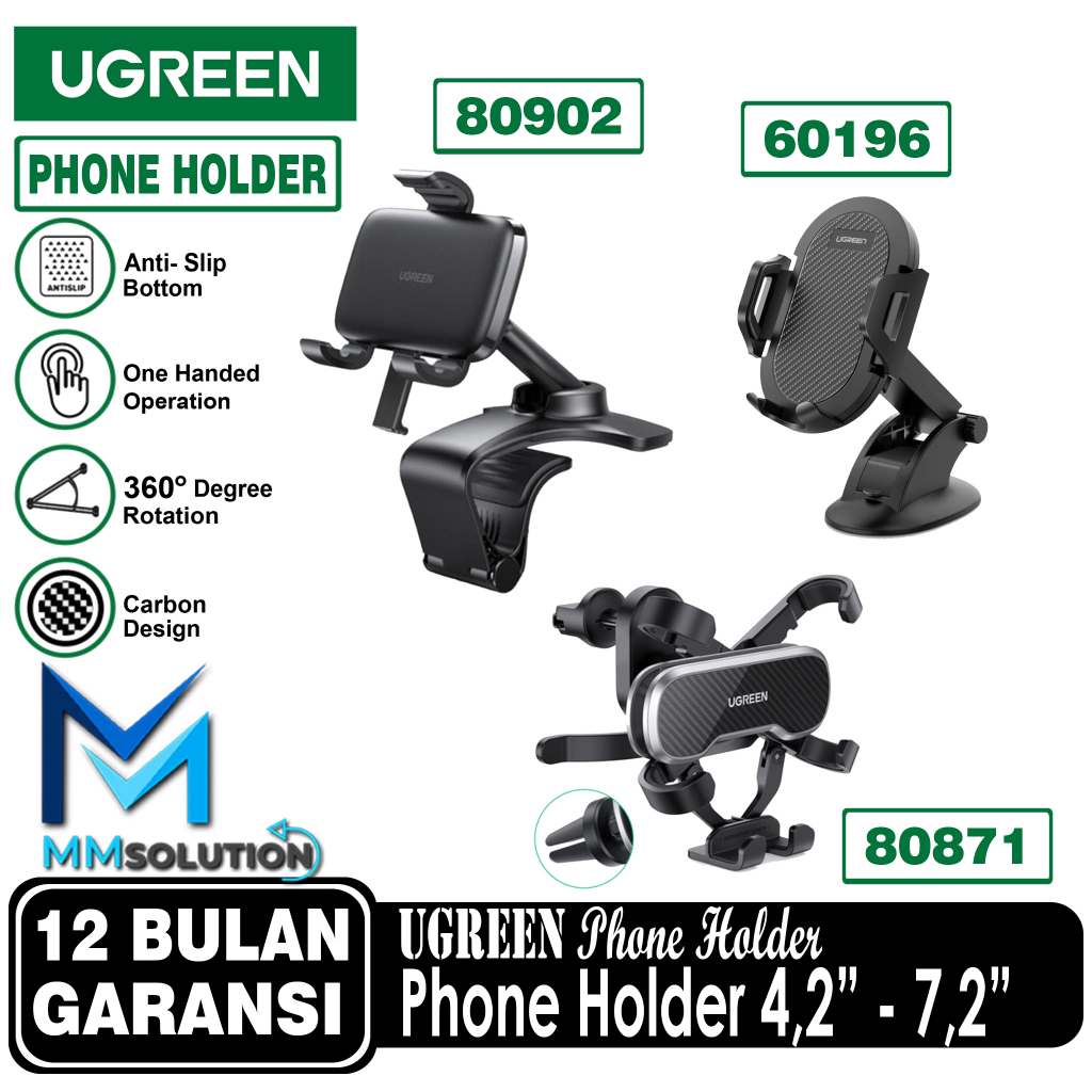 UGREEN Phone Holder Mobil Dashboard Dudukan HP Dengan Suction Cup